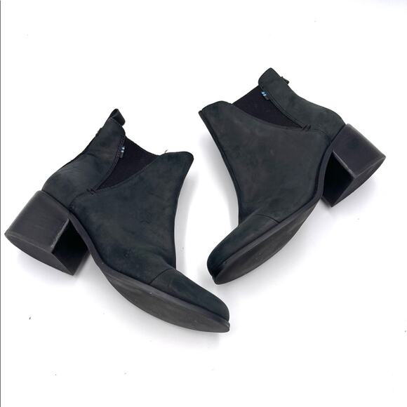 TOMS Everly Boot ankle booties size 9.5 black leather - Picture 1 of 13